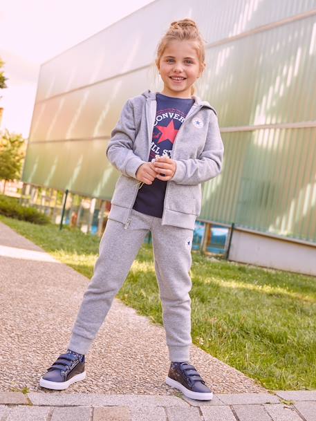 Zip-up sweater CONVERSE grijs+marineblauw - vertbaudet enfant 