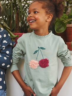 Meisje-T-shirt met versiering en motief froufrou Oeko-Tex®