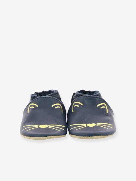 Sloffen Soft Soles Goldy Cat ROBEEZ© lichtroze+marine - vertbaudet enfant 