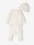 3-delige babyset in fleece gechineerd beige+roze (poederkleur) - vertbaudet enfant 