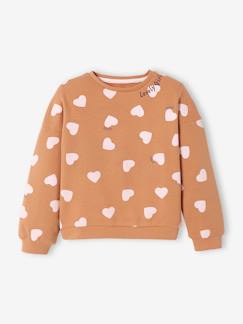 Meisje-Trui, vest, sweater-Sweater-Decoratieve meisjessweater met hartjes of stippen