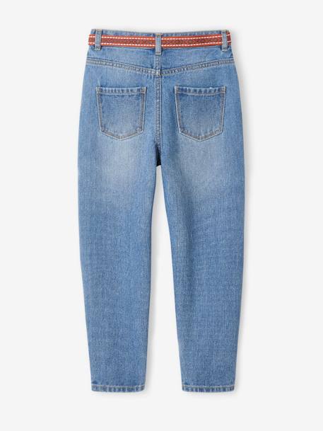 Meisjesjeans balloon vorm denim stone - vertbaudet enfant 