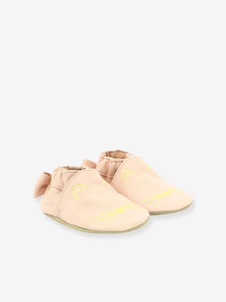 Sloffen Soft Soles Goldy Cat ROBEEZ© lichtroze+marine - vertbaudet enfant 