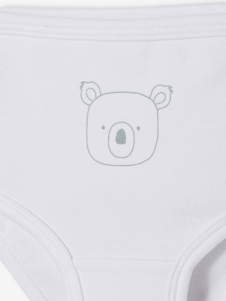 Set van 5 zuiver katoenen babybroekjes voor luiers set wit - vertbaudet enfant 