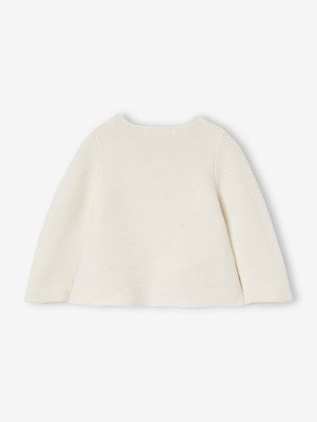 Fijnmazig baby vestje van katoen cappuccino+gemêleerd beige+inkt+ivoor - vertbaudet enfant 