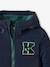 Jongens college jack met fleece voering en badge op de borst donkerblauw indigo - vertbaudet enfant 