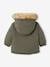 Omkeerbare babyparka met gerecyclede polyester voering kaki - vertbaudet enfant 