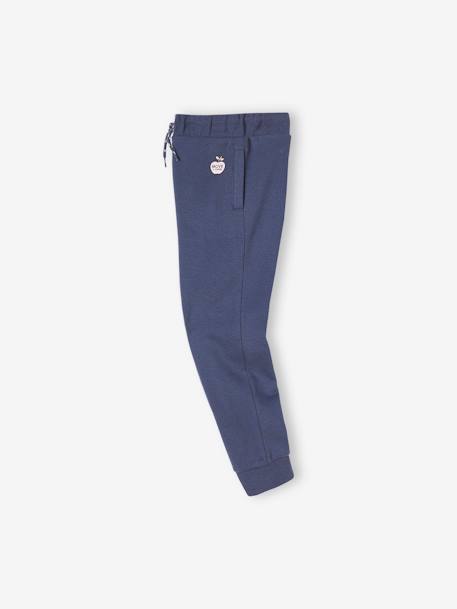 Molton joggingbroek voor meisjes gechineerd lichtgrijs+leisteenblauw+roze - vertbaudet enfant 