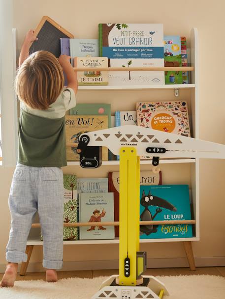 Boekenplank CONFETTI-LIJN Wit/hout - vertbaudet enfant 