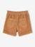 Fluwelen paperbag meisjesshort bosbesroze+camel+rozenhout - vertbaudet enfant 