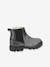 Leren meisjesboots Groofit KICKERS® grijs+zwart - vertbaudet enfant 