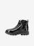 Leren meisjesboots Groofit KICKERS® grijs+zwart - vertbaudet enfant 