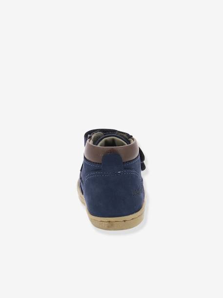 Halfhoge laarsjes voor jongens, Tackeasy KICKERS® bordeauxrood+kaki+marineblauw - vertbaudet enfant 