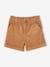 Fluwelen paperbag meisjesshort bosbesroze+camel+inkt+rozenhout - vertbaudet enfant 