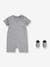 Set van 2 playsuits + sokken Lil Chuck CONVERSE grijs+rozen - vertbaudet enfant 