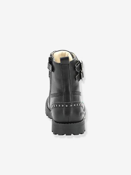 Leren meisjesboots Groorock KICKERS® zwart - vertbaudet enfant 