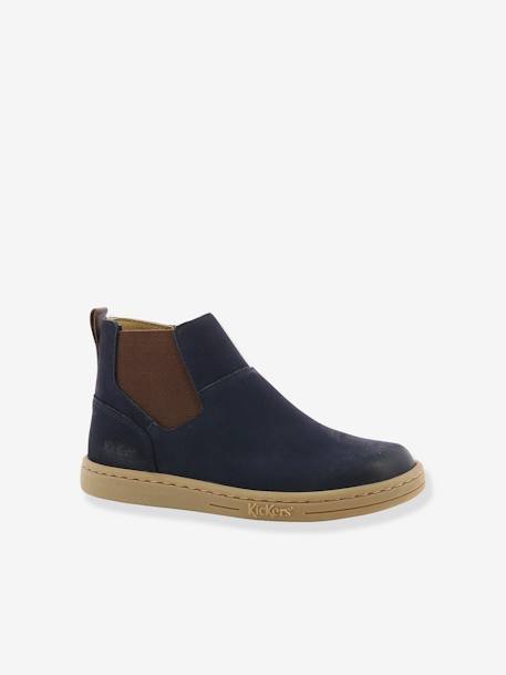 Leren kinderlaarzen Tackbo KICKERS® karamel+marineblauw - vertbaudet enfant 