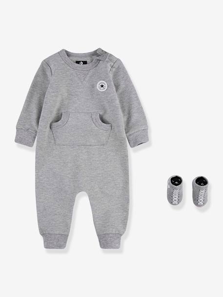 Set 2 jumpsuits + sokken Lil Chuck CONVERSE grijs - vertbaudet enfant 