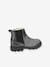 Leren meisjesboots Groofit KICKERS® grijs+zwart - vertbaudet enfant 