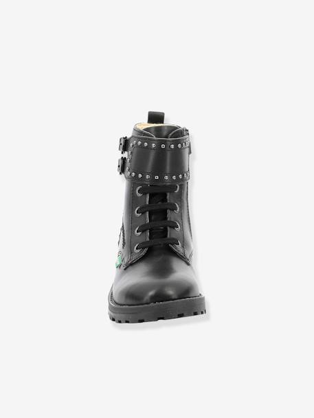 Leren meisjesboots Groorock KICKERS® zwart - vertbaudet enfant 