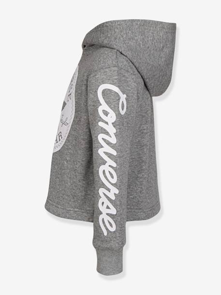 Chuck Patch Cropped Hoodie CONVERSE grijs+rozen - vertbaudet enfant 