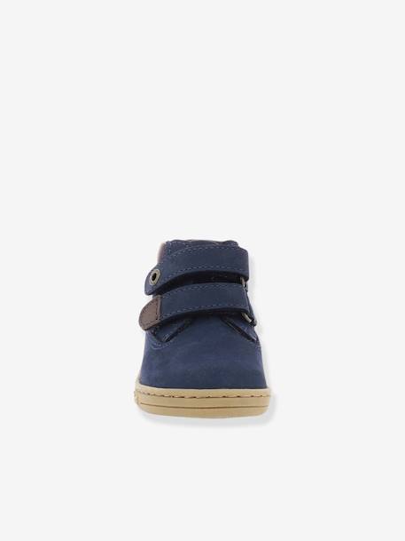 Halfhoge laarsjes voor jongens, Tackeasy KICKERS® bordeauxrood+kaki+marineblauw - vertbaudet enfant 