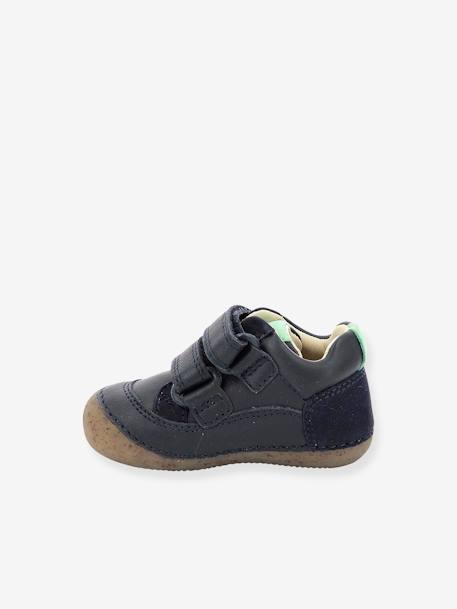 Sostankro KICKERS® laarsjes voor de eerste stapjes marineblauw+rozen - vertbaudet enfant 