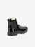 Leren meisjesboots Groofit KICKERS® grijs+zwart - vertbaudet enfant 