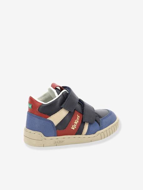 Sneakers voor jongens Wincky Vel KICKERS® blauw+zwart - vertbaudet enfant 