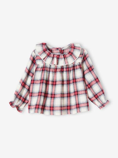 Babyblouse met kraagje ecru - vertbaudet enfant 