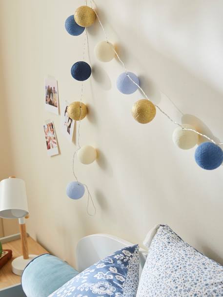 Lichtgevende ballen slinger BLAUW/GOUD+MEERDERE KLEUREN+VEELKLEURIG - vertbaudet enfant 