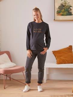 Zwangerschapskleding-Borstvoeding-Fleece sweatshirt met tekst, voor zwangerschap en borstvoeding