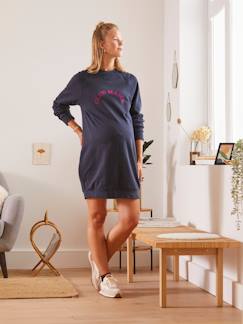 Zwangerschapskleding-Jurk-Korte sweaterjurk met boodschap voor zwangerschap en borstvoeding