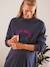 Korte sweaterjurk met boodschap voor zwangerschap en borstvoeding Marineblauw - vertbaudet enfant 