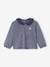 3-delige babyset fluwelen short, shirt en haarband donkerblauw gestreept - vertbaudet enfant 