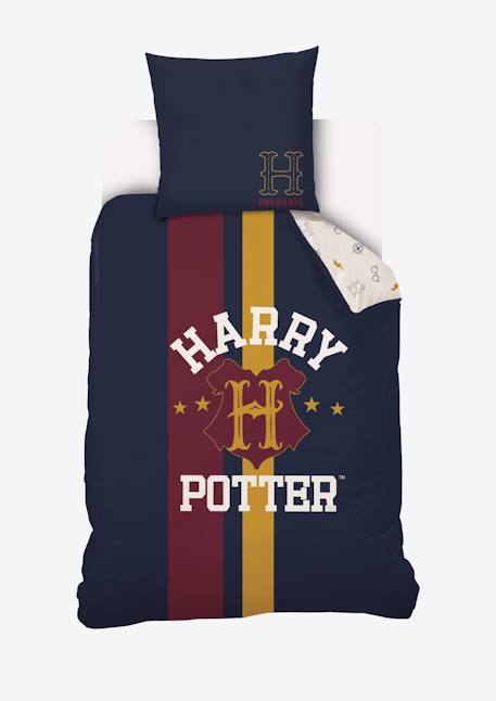 Dekbedovertrek + kussensloop kind Harry Potter¨ DONKERBLAUW MET PRINT - vertbaudet enfant 