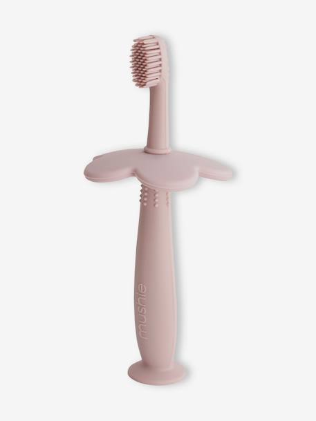 MUSHIE siliconen tandenborstel voor training blauw+grijs+rozen - vertbaudet enfant 