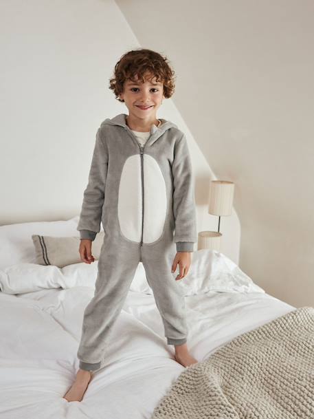 Pyjamapakje voor jongens wolf LICHTGRIJS - vertbaudet enfant 