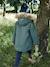 Jongensparka met capuchon en gerecyclede polyester voering GROENGRIJS+HAZELNOOT+marineblauw - vertbaudet enfant 