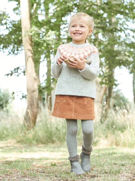 Gevoerde boots voor meisjes lichtgrijs - vertbaudet enfant 