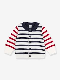 Baby-Trui, vest, sweater-Katoenen cardigan voor baby's PETIT BATEAU