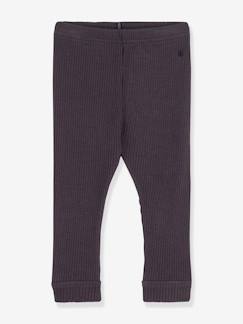 Baby-Broek, jean-Ribgebreide legging van biologisch katoen PETIT BATEAU