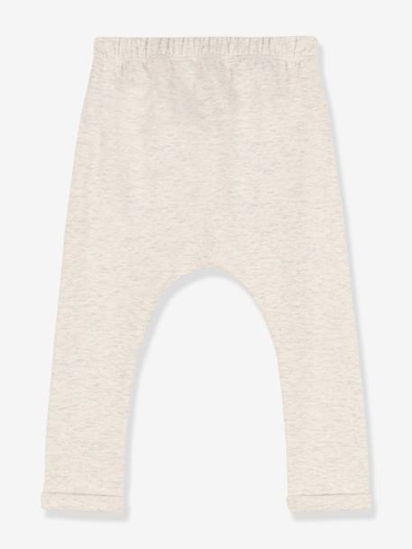 Baby broek van dikke jersey PETIT BATEAU gemêleerd beige - vertbaudet enfant 