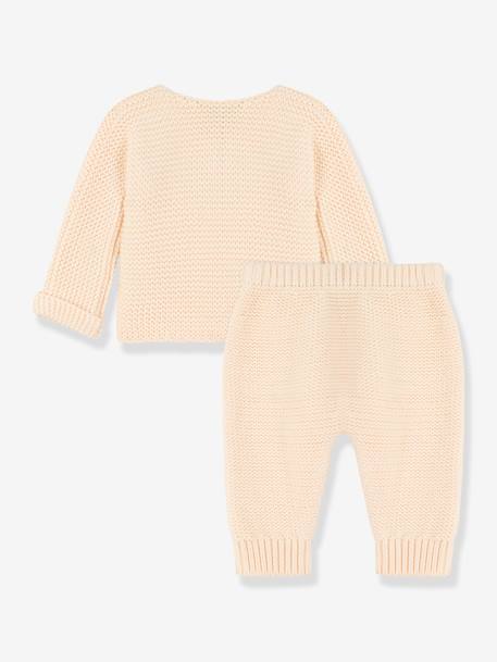 2-delige gebreide set in biologisch katoen PETIT BATEAU wit - vertbaudet enfant 