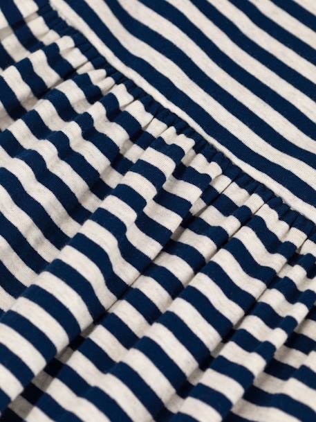 Gestreepte kinderjurk met 3/4-mouwen van katoen PETIT BATEAU blauw - vertbaudet enfant 