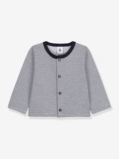 Baby-Trui, vest, sweater-Vest-Gestreept babyvestje in dikke jersey - PETIT BATEAU