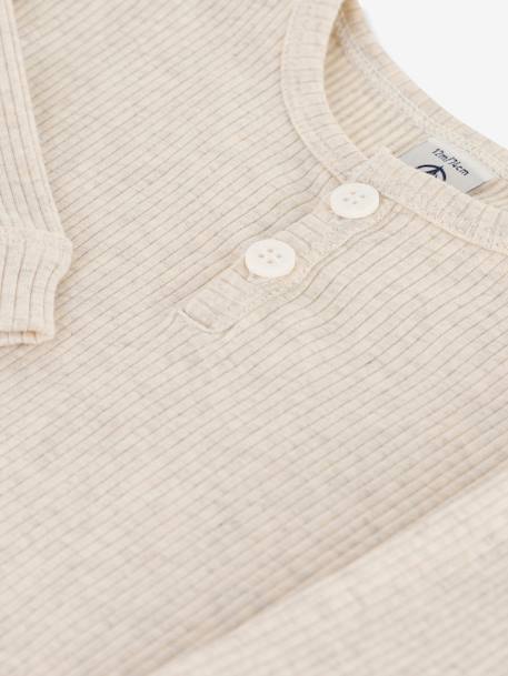 Babyshirt met lange mouwen PETIT BATEAU in biologisch katoen gemêleerd beige - vertbaudet enfant 