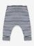 Gestreepte babybroek in tubing - PETIT BATEAU blauw - vertbaudet enfant 