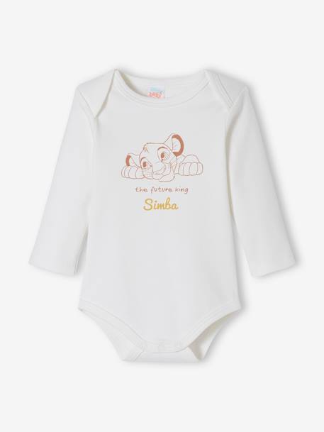 Set van 2 rompers voor babyjongens Disney® De Leeuwenkoning EFFEN DONKERGEEL MET VERSIERIN - vertbaudet enfant 