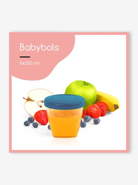 Set van 6 hermetisch afsluitbare bakjes 250 ml BABYMOOV Babydol Set van 6 - vertbaudet enfant 